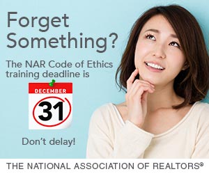 NAR Code of Ethics Training Deadline - December 31st